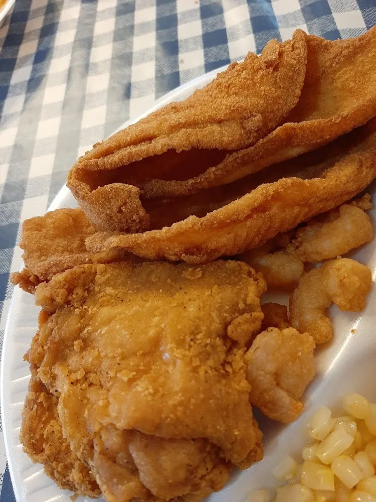 Fried Chicken Fried Flounder Fried Shimp